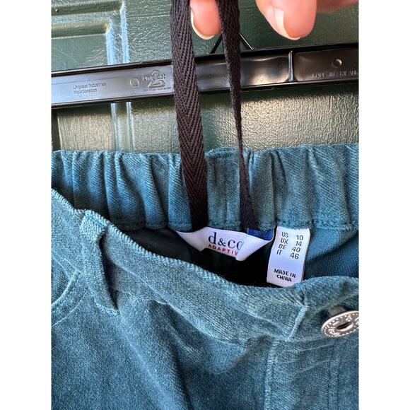 NWOT Denim & Co. QVC Adaptive Full Length Slim Straight Velveteen Pant Sz 10 - Picture 5 of 10